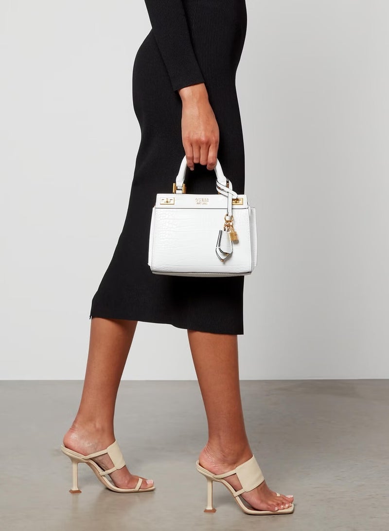 Guess Women's Katey Croc Mini Satchel - White - Image 4