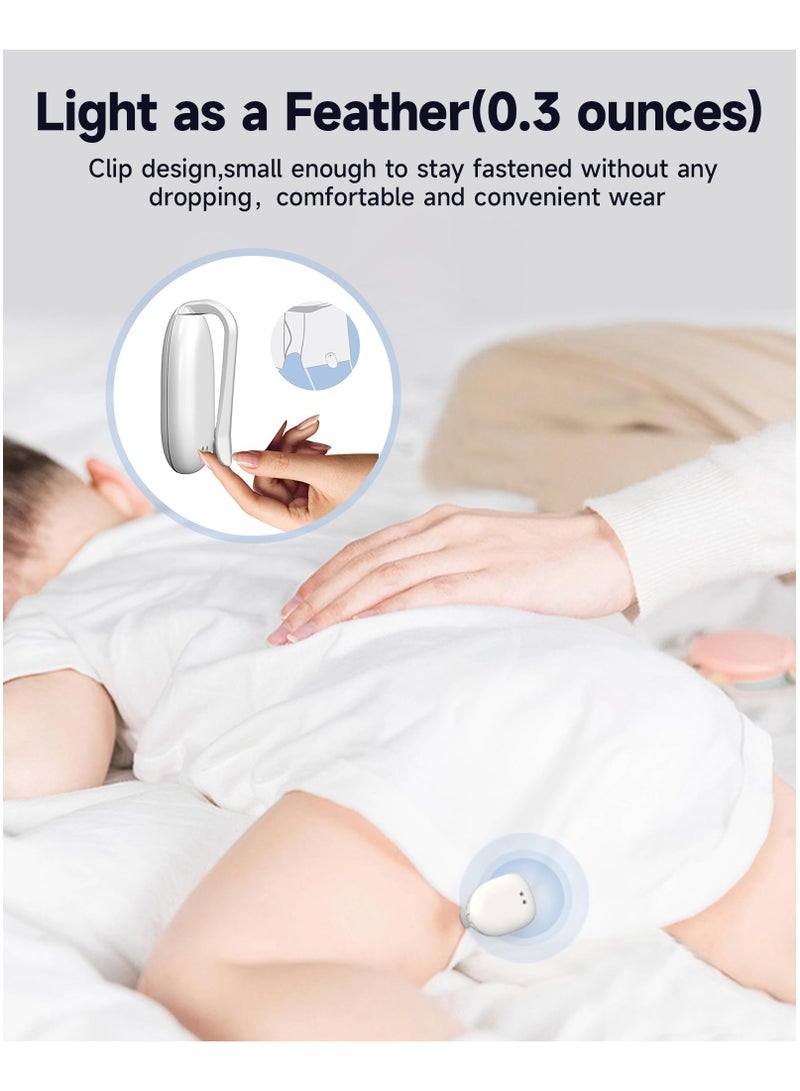 Wireless Bed Wetting Alarm, Bedwetting Alarm w Charging Box, 65ft Range, Temperature/Humidity Display, 80db Sound & Vibration- Potty Training, Pee Alarm for Kids Boys, Girls, Elderly, Older