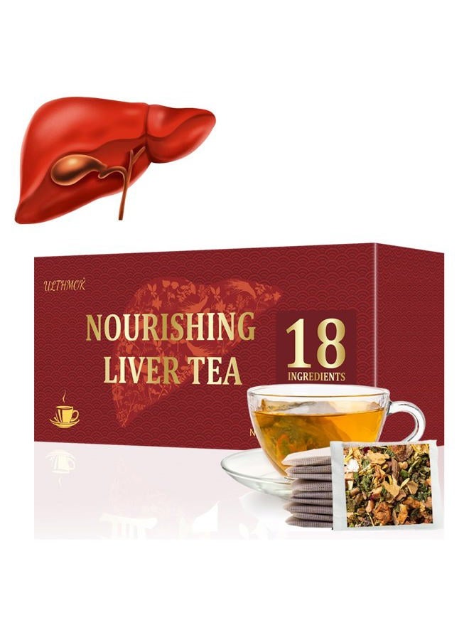 ULTHMOK Premium Liver Detox Tea,30 Tea Bags /5.3 Oz, Nourishing Liver with 18 Natural Herb Ingredients, Traditional Chinese Liver Cleanse Tea, for Liver Detox & Liver Protection Hebal Chinese Tea 排毒茶. - Image 1