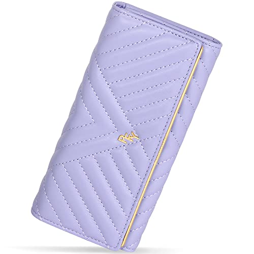 YOUBDM Wallet for Women RFID Blocking Large Capacity Trifold Ladies Wallet Leather Long Clutch Wallet Multi Card Organizer - Image 1