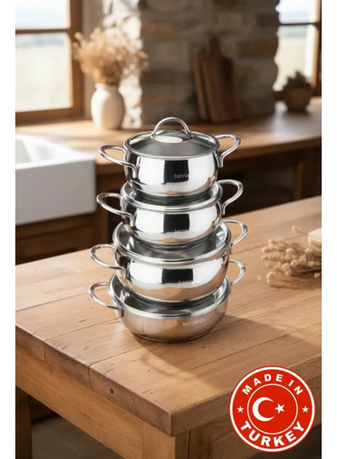 Bernardo Induction Base 8-Piece Cookware Set (Made in Turkey) - Image 1