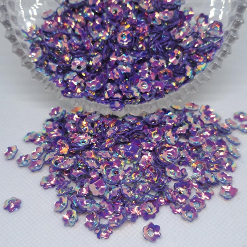 20 جرام من لؤلؤات زهور اللافندر 6 مم من PVC للحرف اليدوية والزينة وإكسسوارات الملابس النسائية وأعمال التطريز Aari - Image 1