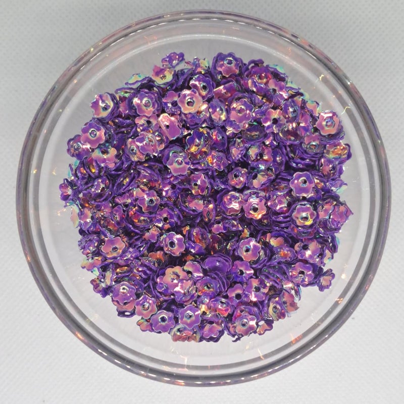 20 جرام من لؤلؤات زهور اللافندر 6 مم من PVC للحرف اليدوية والزينة وإكسسوارات الملابس النسائية وأعمال التطريز Aari - Image 2