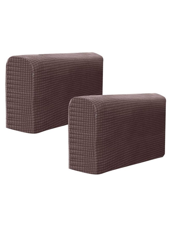BESPORTBLE BESPORTBLE 2Pcs Sofa Arm Covers Stretch Couch Arm Covers Chair Arm Protectors Sofa Armchair Slipcovers for Recliner Sofa Chairs (Dark Coffee) - Image 1