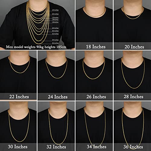 Monily 4MM 16 Inches Stainless Steel Twist Rope Chain Necklace Mens Womens Necklace Jewelry - Image 3