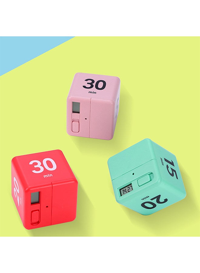Cube Timers Time Management and Countdown Settings with Gravity Sensor Flip Timer 2.6 Inch Kids Timer 15-20-30-60 Minutes for Studying Cooking Reading Exercise  - Image 2