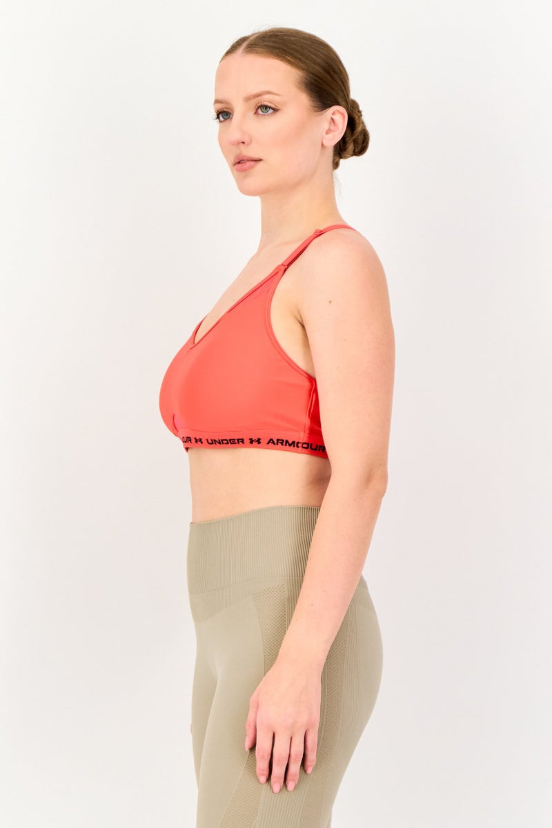 UNDER ARMOUR Women Padded Training Sport Bra, Tomato Red - Image 2