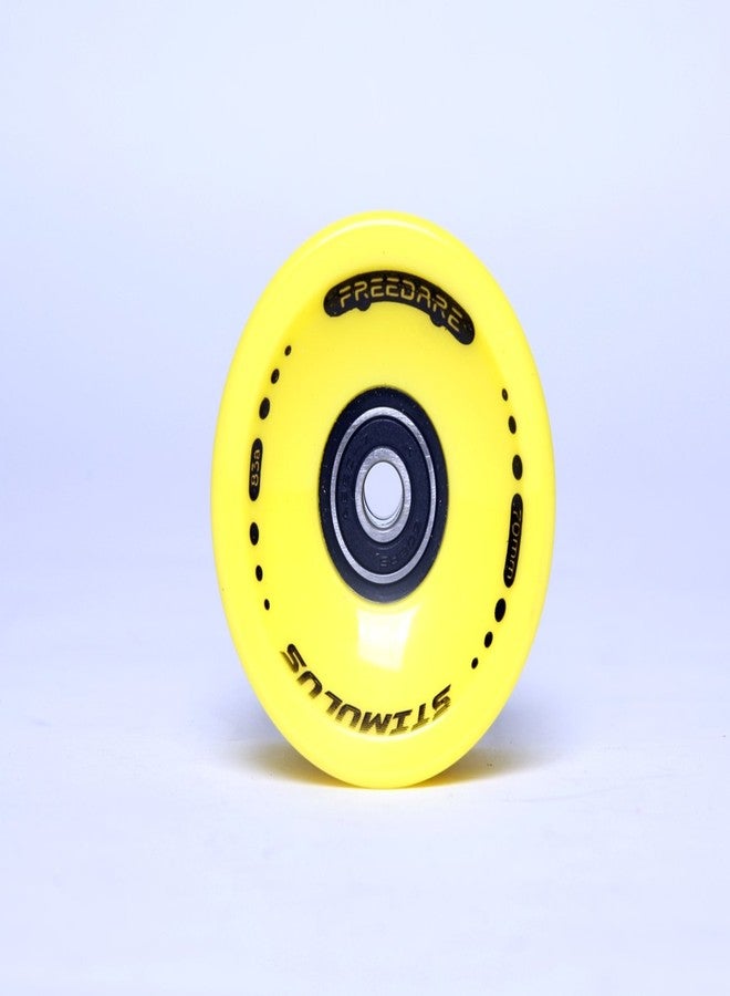 FREEDARE 70mm Longboard Wheels with ABEC-7 Bearings and Spacers(Yellow,Set of 4) - Image 2