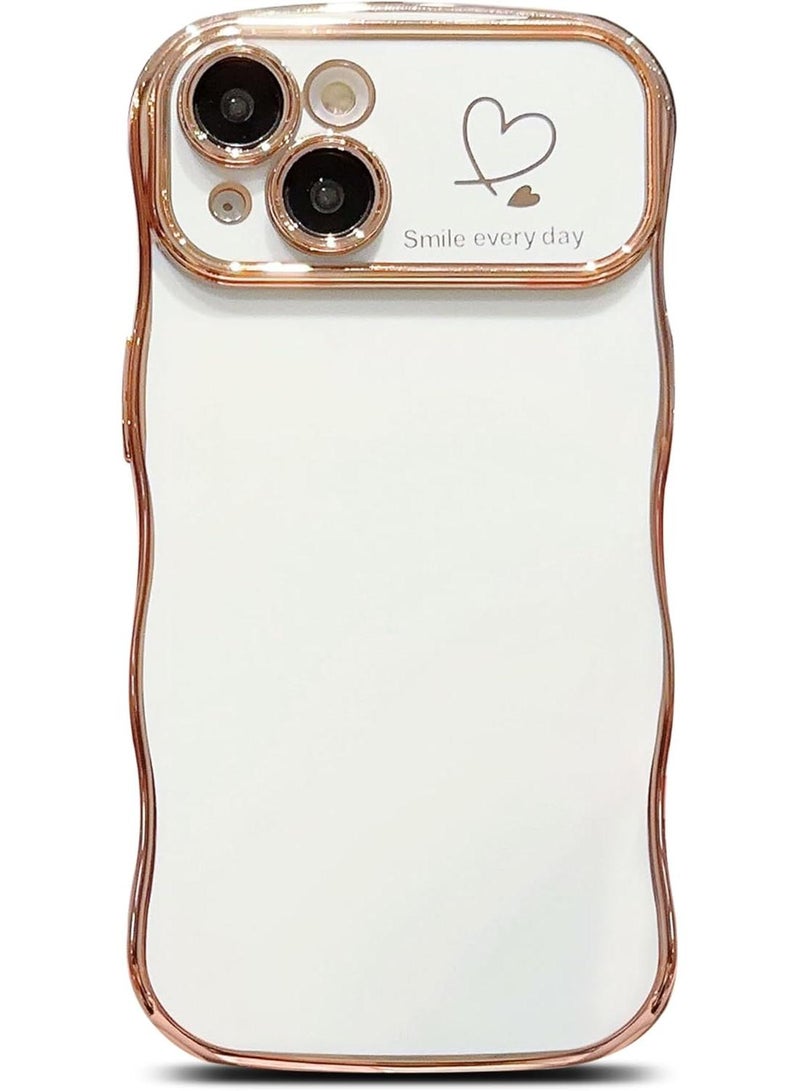 Y&D Suitable For Iphone 14 Plus Electroplated Love Large Window Wave Drop Resistant Phone Case - Image 1