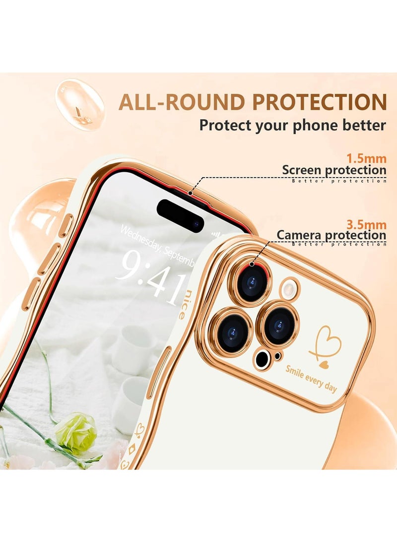 Y&D Suitable For Iphone 14 Plus Electroplated Love Large Window Wave Drop Resistant Phone Case - Image 3