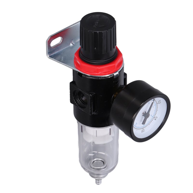 NANPU Oil Water Separator: G1/4 Thread, Aluminum Alloy+PC+ABS+Stainless Steel, Good Airtightness - Impact Resistant Cup Body, Pneumatic Filter Regulator for Compressed Air Pipe Maintenance - Image 5