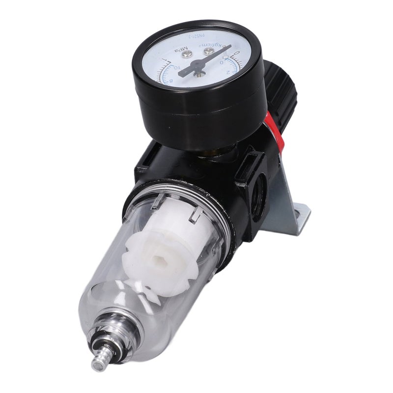NANPU Oil Water Separator: G1/4 Thread, Aluminum Alloy+PC+ABS+Stainless Steel, Good Airtightness - Impact Resistant Cup Body, Pneumatic Filter Regulator for Compressed Air Pipe Maintenance - Image 4