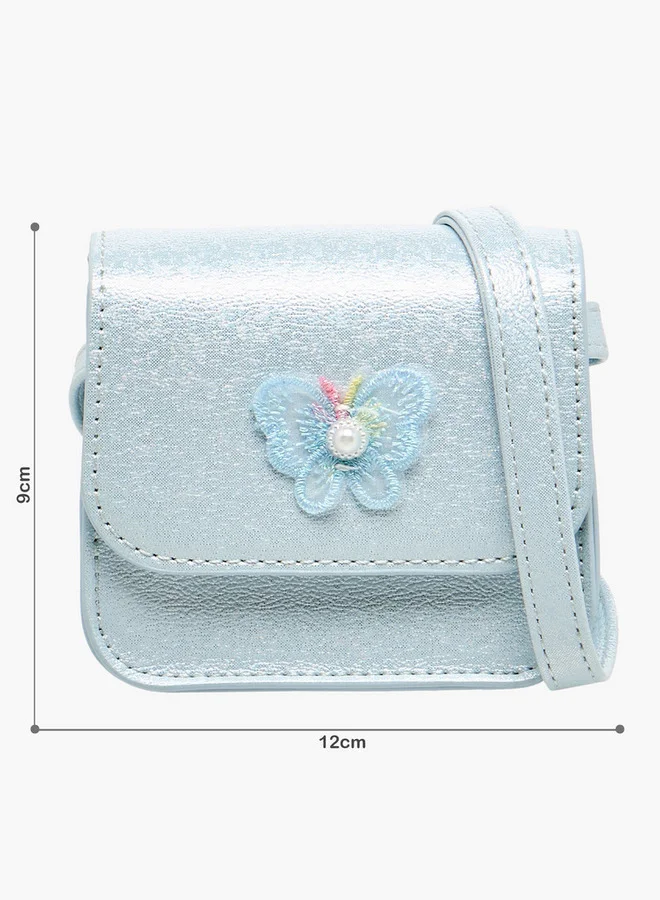 Flora Bella By Shoexpress Flora Bella Butterfly Applique Crossbody Bag with Chain Strap Ramadan Collection