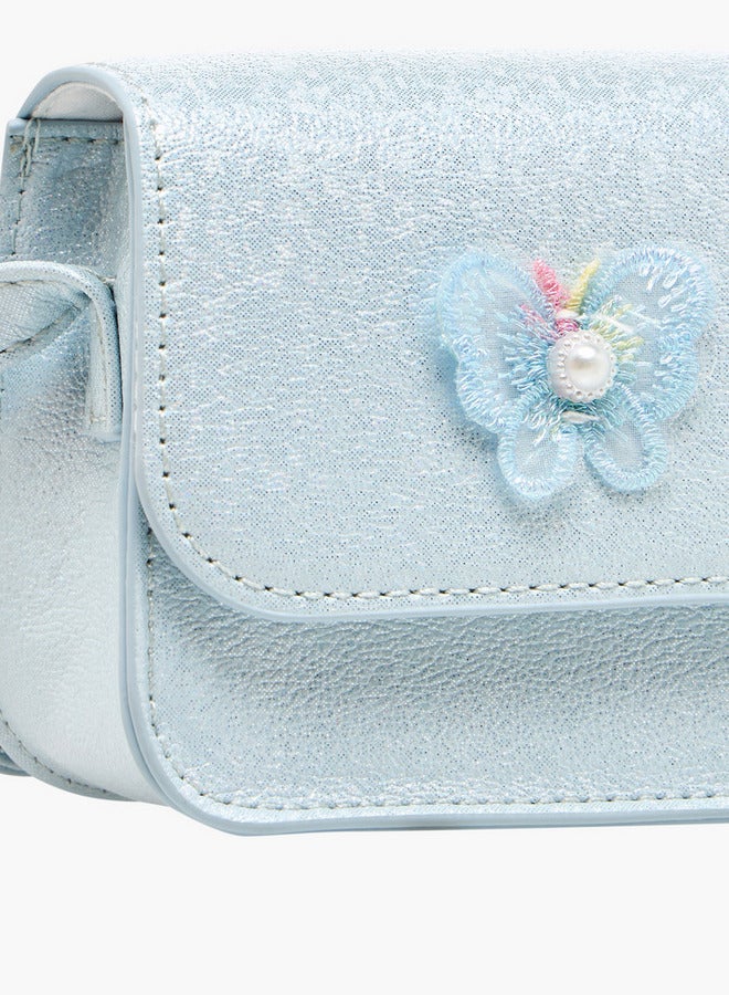 فلورا بيلا من شو إكسبرس حقيبة كروس بودي فلورا بيلا بتطريز فراشة وحزام سلسلة من مجموعة رمضان - Image 5