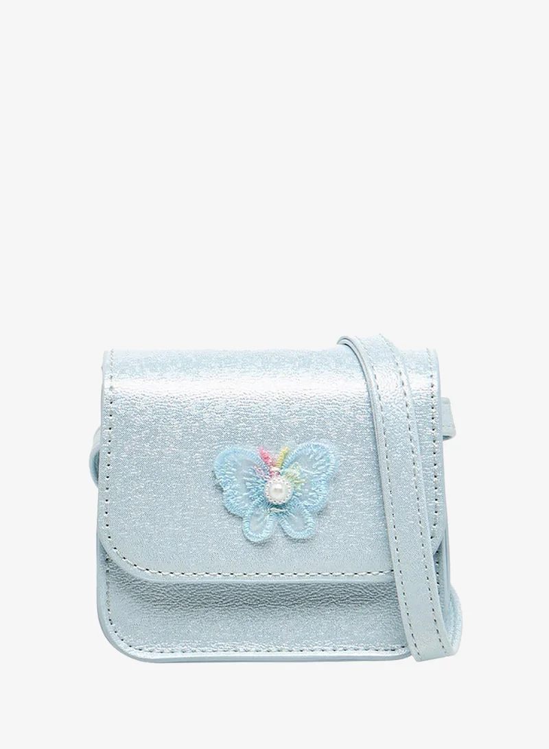Flora Bella By Shoexpress Flora Bella Butterfly Applique Crossbody Bag with Chain Strap Ramadan Collection