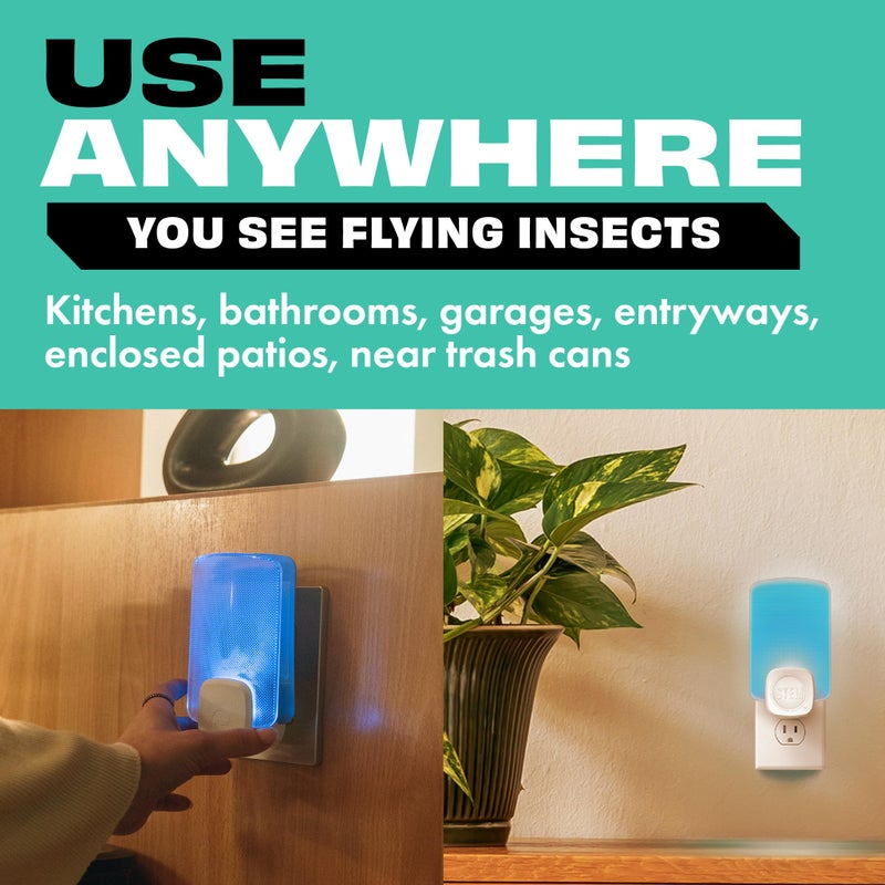 STEM Flying Insect Light Trap Refill Cartridges, Indoor Fruit Fly Trap, Insecticide-Free Pest Control for Home, Attracts and Traps Insects, Official STEM Refills - 4 Count - Image 4