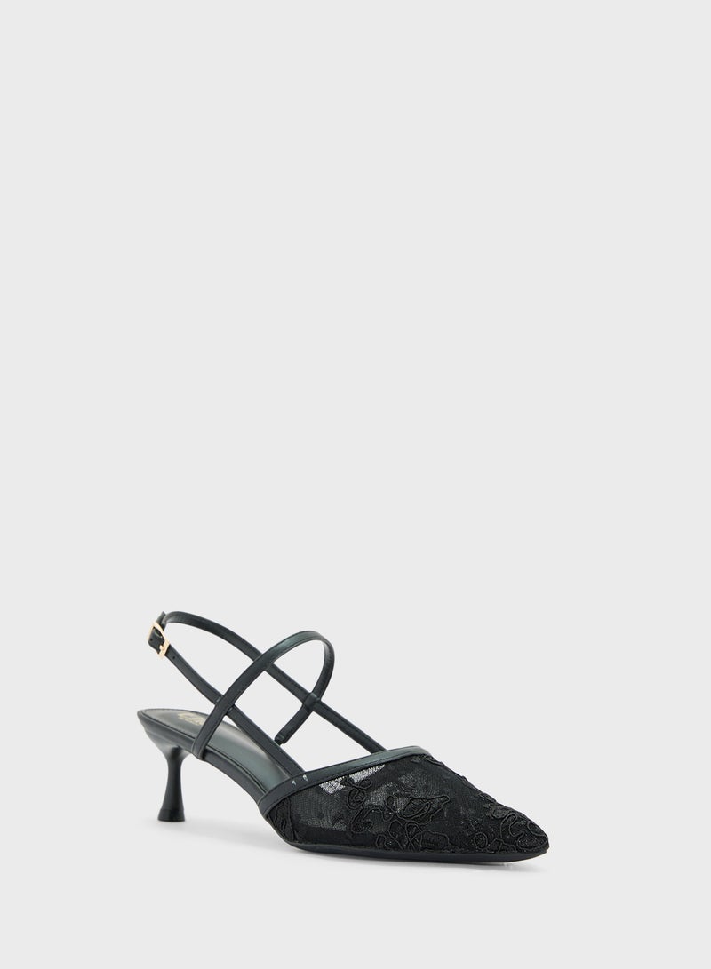 ايلا حذاء بكعب وسلسلة من الخلف - Image 2