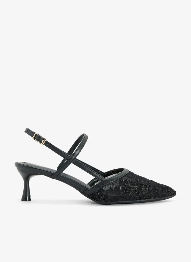 ELLA Lace Sling Back Pump
