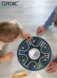 GROIC Jackaroo Board Game,Ludo Board Game,Jackaroo Joker Board Game,Double Sided Wooden Board Game for 4 and 6 Players with Carrier Bag,24 Marbles and Cards,54 cm x 54 cm Size,Jackaroo Game Family Game Marble Game  - Image 4