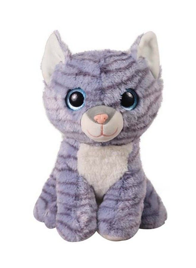 Mirada Animal Dark Grey Plush Stuffed Glittering Eye Cat Soft Toy For Kids 25 Cm - Image 1