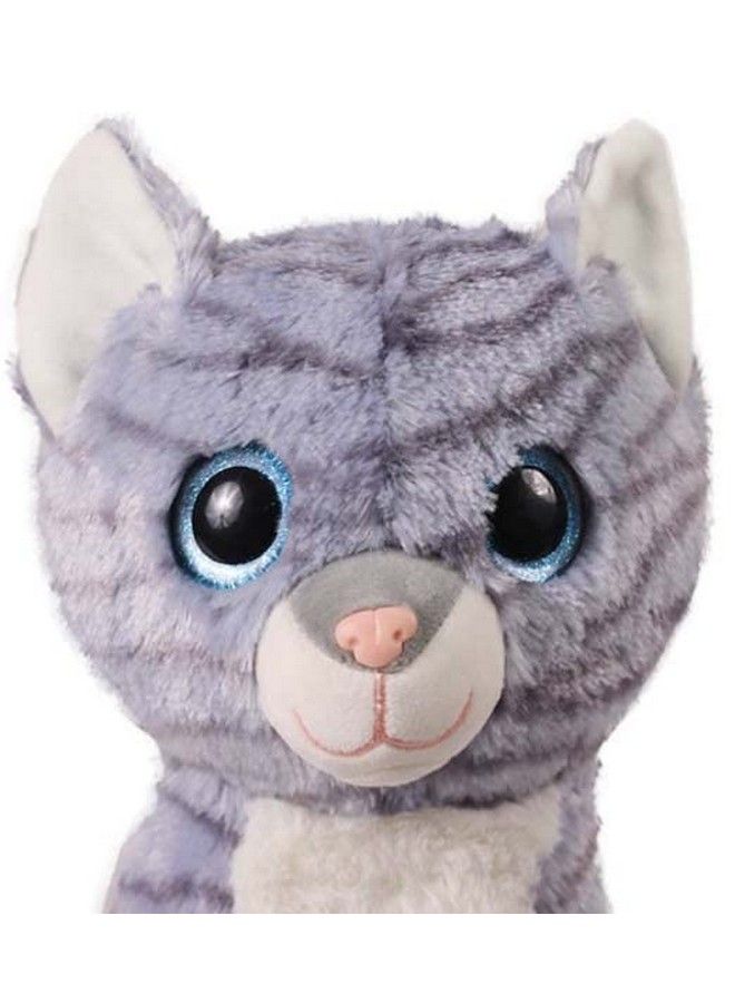 Mirada Animal Dark Grey Plush Stuffed Glittering Eye Cat Soft Toy For Kids 25 Cm - Image 4