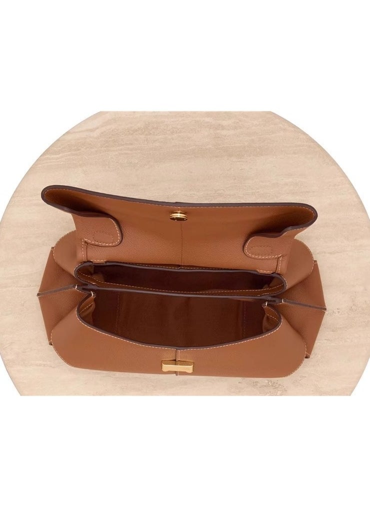 NIBEMINENT - polene genuine leather retro fashionable one-shoulder hand crossbody bag - Image 1
