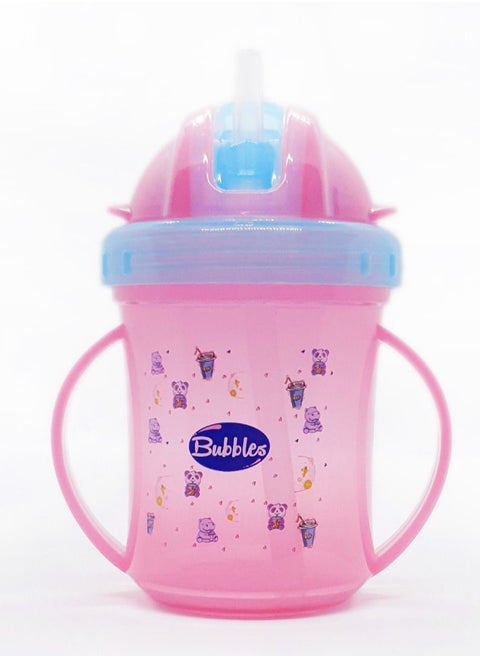 Baby's Plastic Straw Cup with Hands - Assorted