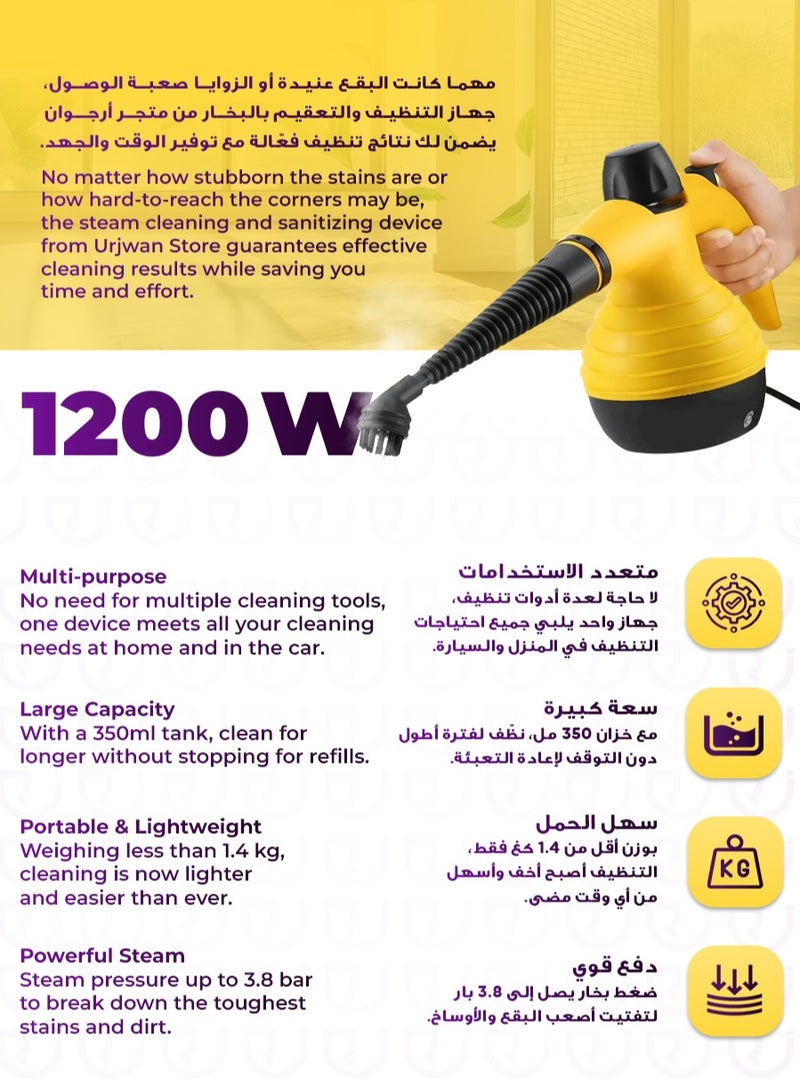 High Pressure Steam Cleaner Portable Steam Small Household Kitchen Handheld Steam Cleaner - Image 2