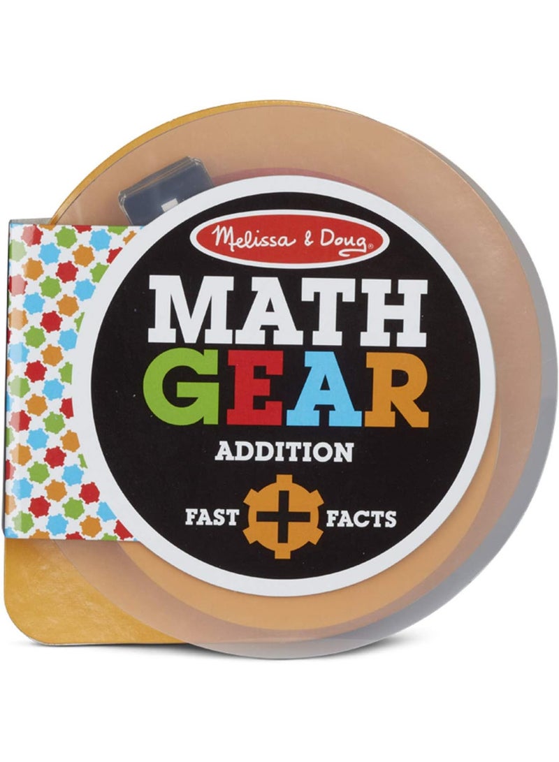 Melissa & Doug Math Gear Addition – Interactive Spin & Reveal Learning Book - Image 1