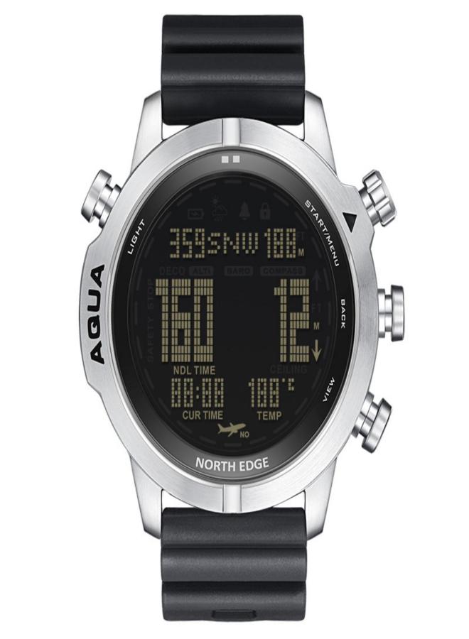NORTH EDGE Men Sports Digital Analog Watch Diving Watch Steel Business Wrist Watch Altimeter Compass 100m Waterproof - Image 1