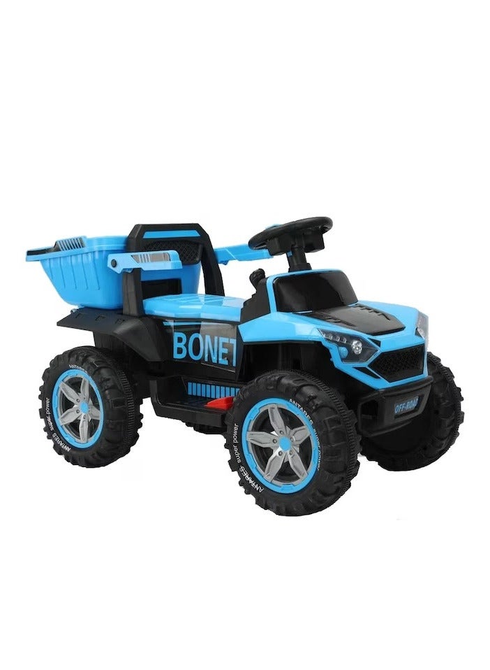 MULHEM Ultimate Fun and Safety: Kids' Blue Electric Car with Dual Engines - Image 1