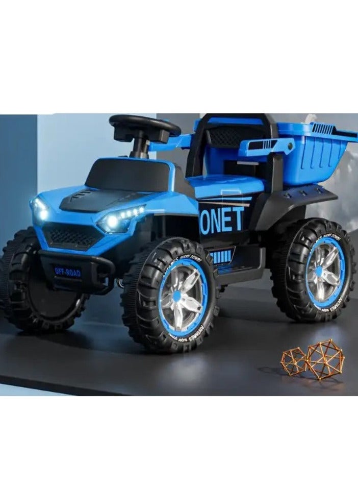 MULHEM Ultimate Fun and Safety: Kids' Blue Electric Car with Dual Engines - Image 3