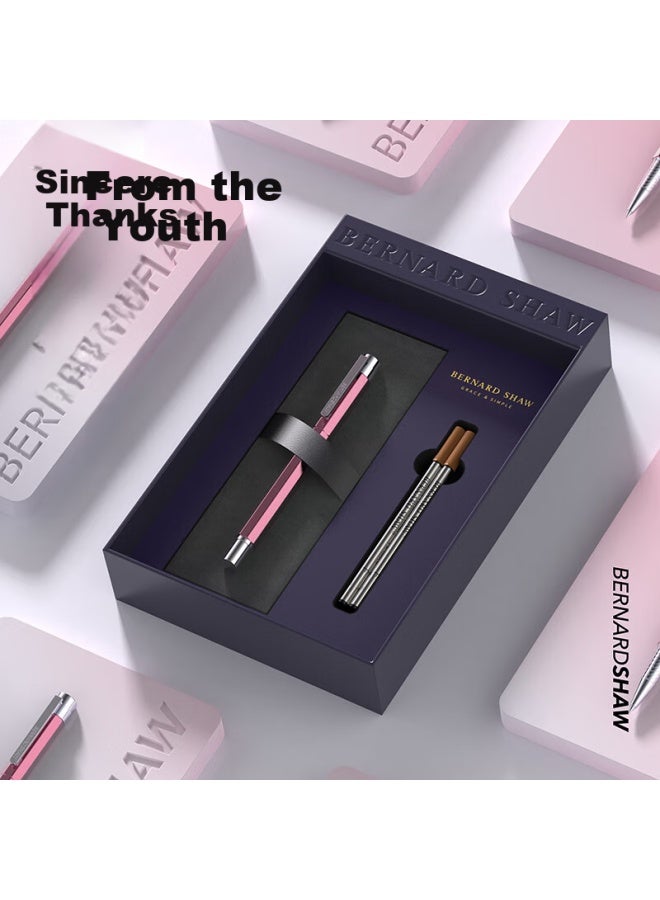 Bernard Shaw Elf Series Spring Cherry Blossom Gemstone Pen Deluxe Pen Refill Gift Box Signature Pen Set Business High-end Men's Office Stationery Gift Lover Gift High-end Birthday Gift - Image 1