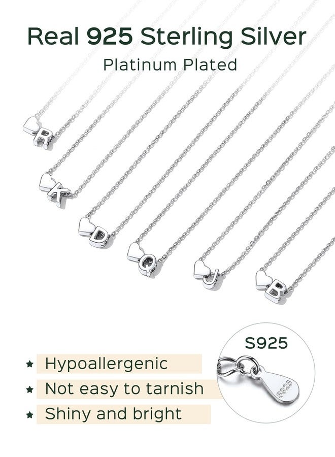 ChicSilver سوار قلب شيك سيلفر 925 فضة استرلينية سوار أولي مضاد للحساسية سوار فضة رقيق بحرف M - Image 4