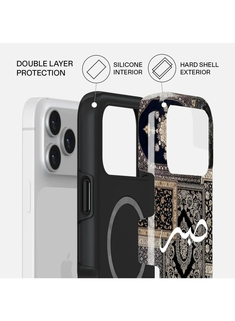 Mobcos iPhone 18 Pro Vintage Crest Premium Case Compatible with Hybrid Dual-Layer Hard Shell + Silicone Protection - Scratch-Resistant Shockproof Mobile Cover