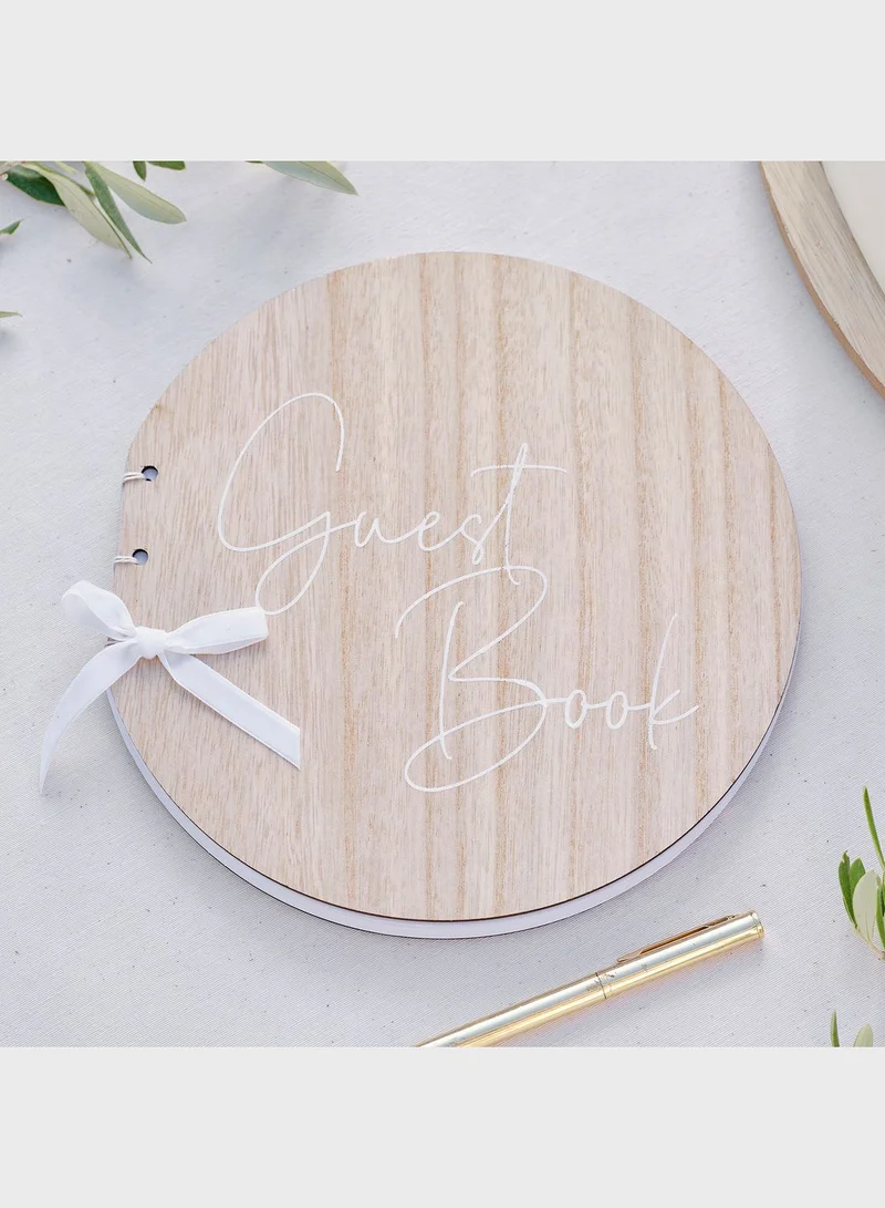 Ginger Ray Wooden Guest Book Wedding Keepsake