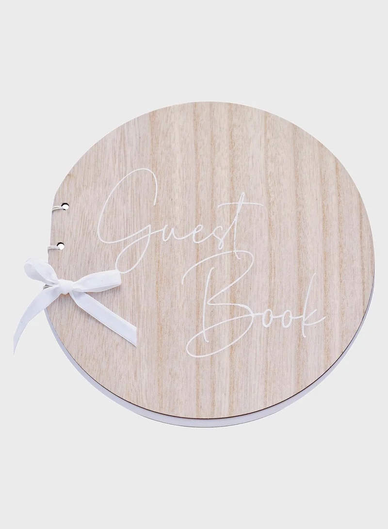 Ginger Ray Wooden Guest Book Wedding Keepsake