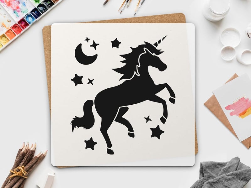 Unicorn Stencil - Reusable Stencils for Painting and Crafts (Unicorn)