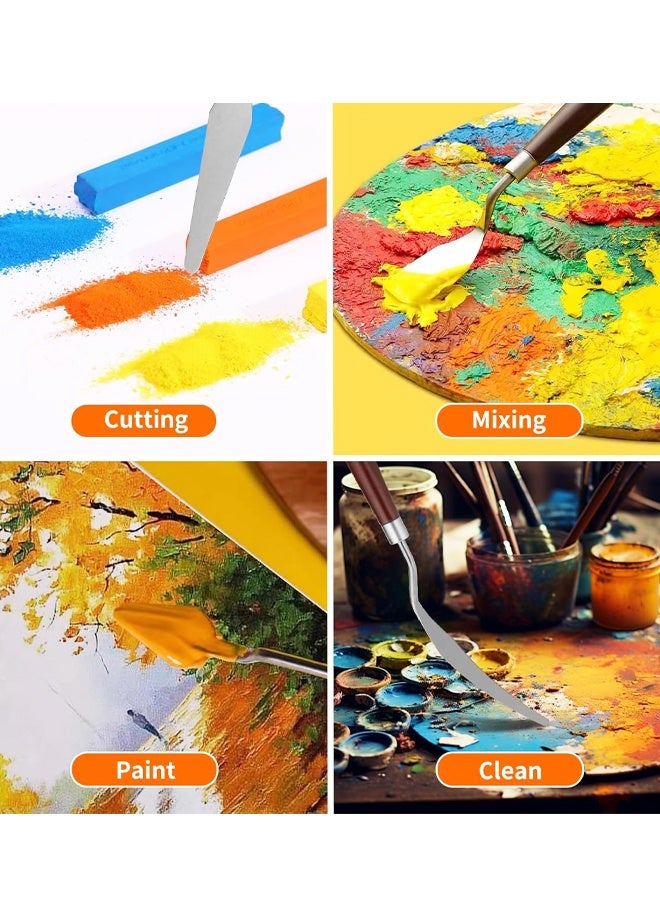 5 Pcs Cake Cream Spatula, Stainless Steel Cake Apatula Palette Knife Offset Spatula Baking Pastry Tool for Cakes Fondant Chocolate - Image 5