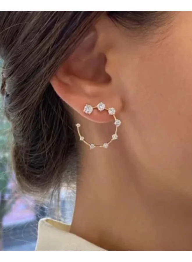 Sosha Elegance Stellar Crystal Open Hoops