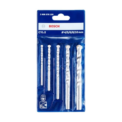 Bosch Professional Impact Drill Bit / Masonry Drill Bit Set With Diameter 4mm, 5mm, 6mm, 8mm, 10mm, Pack Of 5 - Image 1