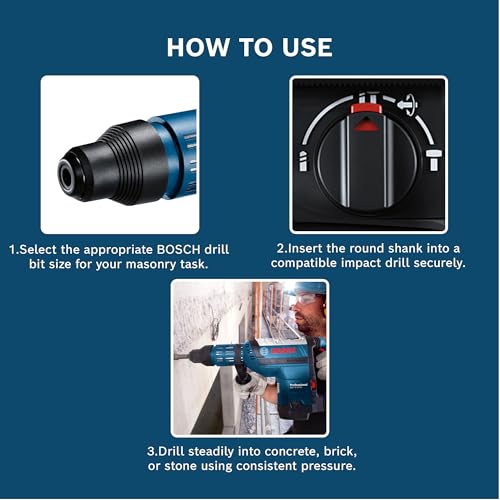 Bosch Professional Impact Drill Bit / Masonry Drill Bit Set With Diameter 4mm, 5mm, 6mm, 8mm, 10mm, Pack Of 5 - Image 4