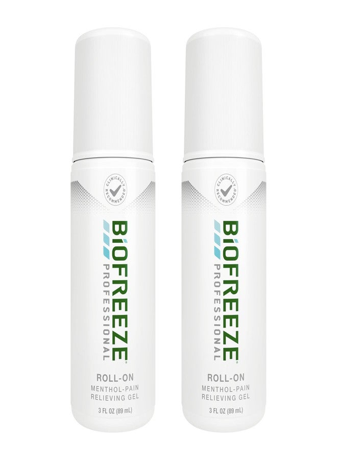 Biofreeze Professional Pain Relief Roll On, Knee & Lower Back Pain Relief, Arthritis Pain Reliever, Neck Pain Relief, Cooling Joint Pain Relief, Roll-On Menthol Gel 3 Fl Oz (Pack of 2 - Image 1