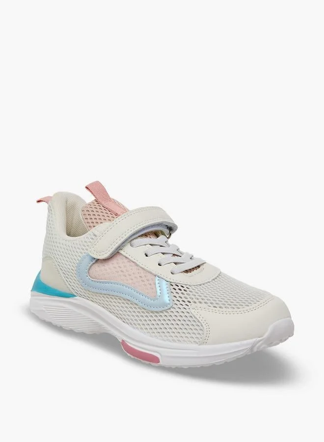 Flora Bella By Shoexpress Girls Panelled Hook & Loop Ankle Sneakers