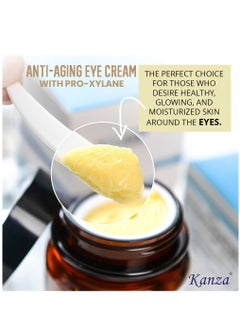 Kanza Anti-aging Retinol Eye Cream Dark Circles Fade Fine Lines Remove Eye Bags Anti-Wrinkle Firming & Brighten Skin Infused with Retinol Arbutin Vitamin C & E 30g  - Image 4