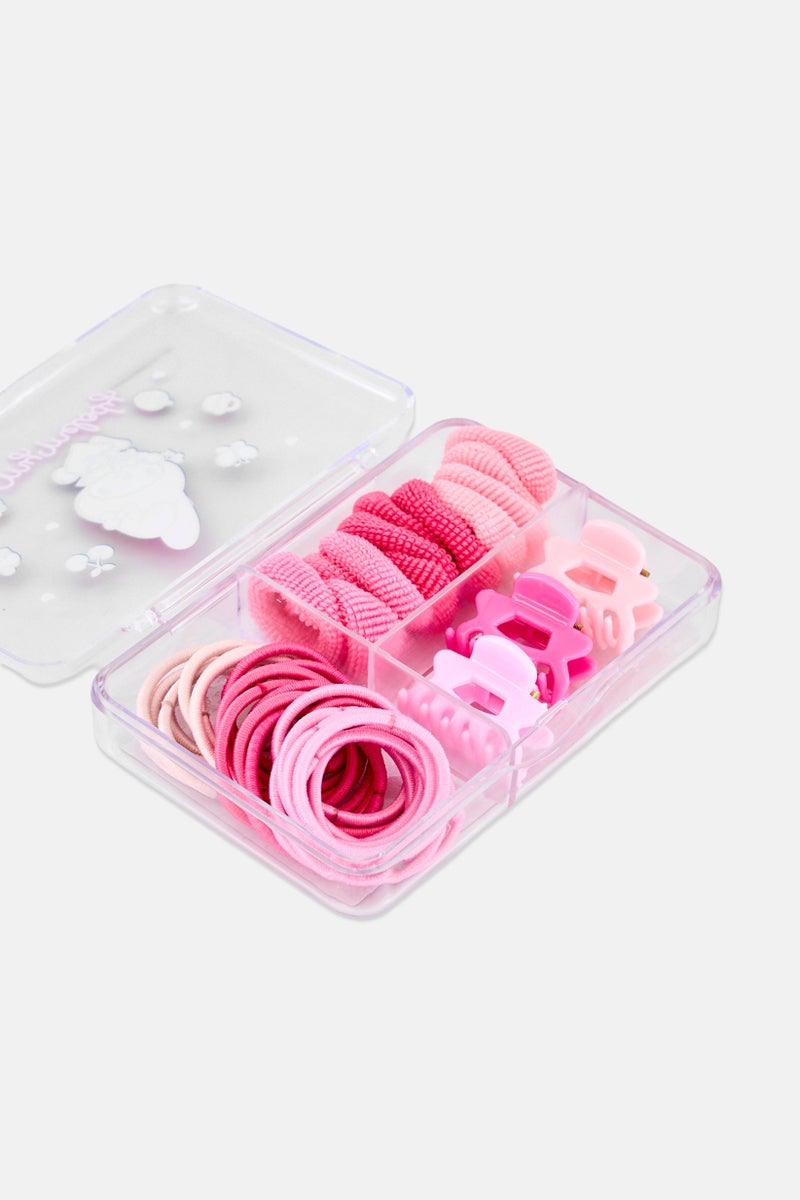 Sanrio Kids Girl 46 Pcs My Melody Hair Elastic And Clam Clip Set, Multicolor - Image 3