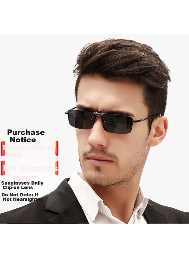 Lovedru Rivdrew Clip-on Polarized Sungl For Driving Fishing Cycling Uv Protection Anti-glare Fits Over Prescription Gl Uv400 Clip-on Sungl 103 Medium - Image 1