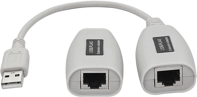 COOLCOLD RJ45 Cat Extension Cable USB 2.0 to LAN Adapter Over Cat5/Cat5e/Cat6 Cable Connector Up to 150ft Length - Image 1