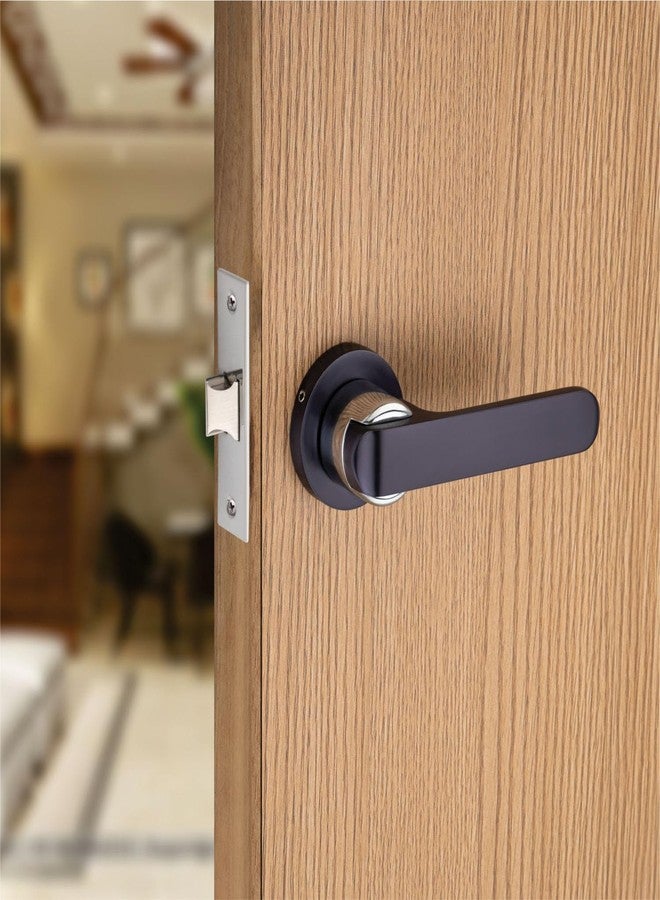 Sardar Nester Black Finish Mortise Door Lock Set for Main Door With 3 Brass Keys - Handle Lock for Bedroom, Home, Office, Hotel (With Rotary Latch) - Image 4