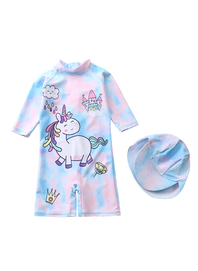 Children's Swimsuit, Women's One-piece Swimsuit, European And American Children's Surfing Suit, Baby Long-sleeved Sun Protection Girl's Swimsuit